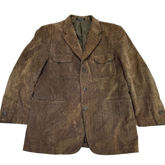 Maestro single Breasted Chevron‎ Blazer Men's Sport Coat Button Closure size 40R - Picture 1 of 8